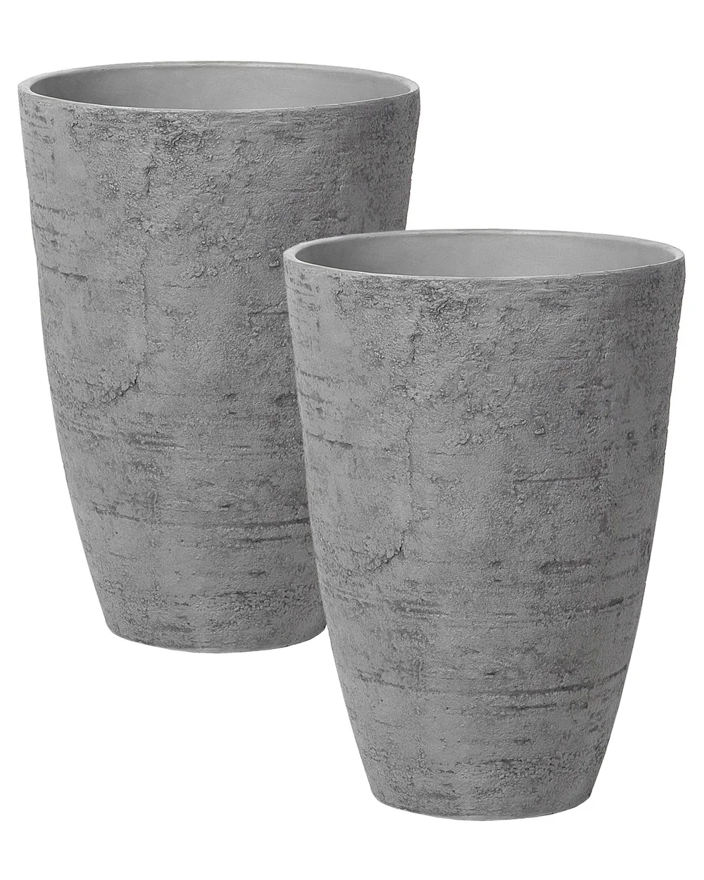 Set of 2 Plant Pots CAMIA 43 cm Grey