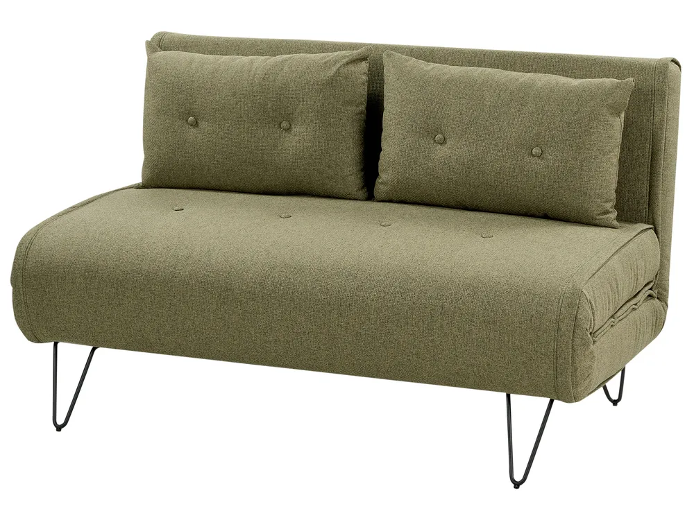 Living Room Set 3 Seater VESTFOLD Fabric Olive Green_930250