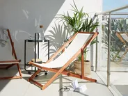 Set of 2 Folding Deck Chairs ANZIO with Replacement Fabrics Acacia Wood Dark Brown_1079696
