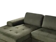 Corner Sofa 4 Seater KIRUNA Velvet Dark Green Right Hand_958058
