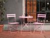 Bistro Set Folding FIORI Metal Pink