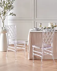 Set of 2 Dining Chairs CLARION Transparent_1177888
