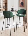 Set of 2 Bar Chairs KIANA Dark Green