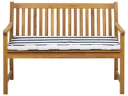 Trädgårdsbänk med dyna VIVARA 120 cm Certifierat akaciaträ Marinblå_774761