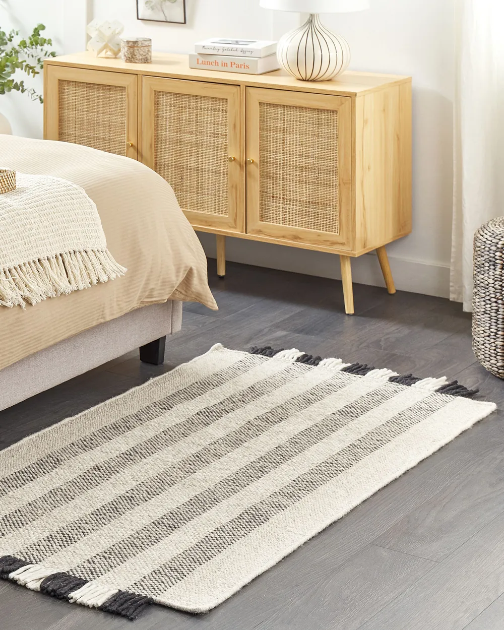 Rug TACETTIN White 80 x 150 cm Wool