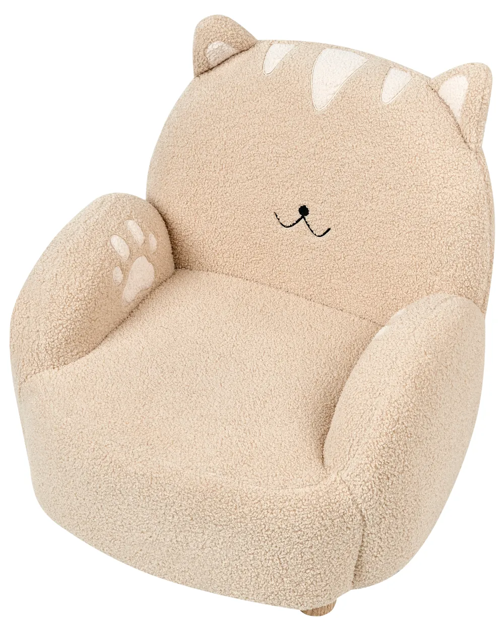 Barnfåtölj Katt ZOAR Bouclé Beige_975932