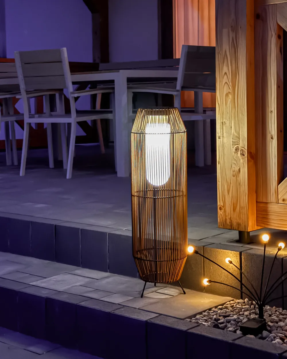 Solar Powered Lantern DONGWE 70 cm Natural_1071450