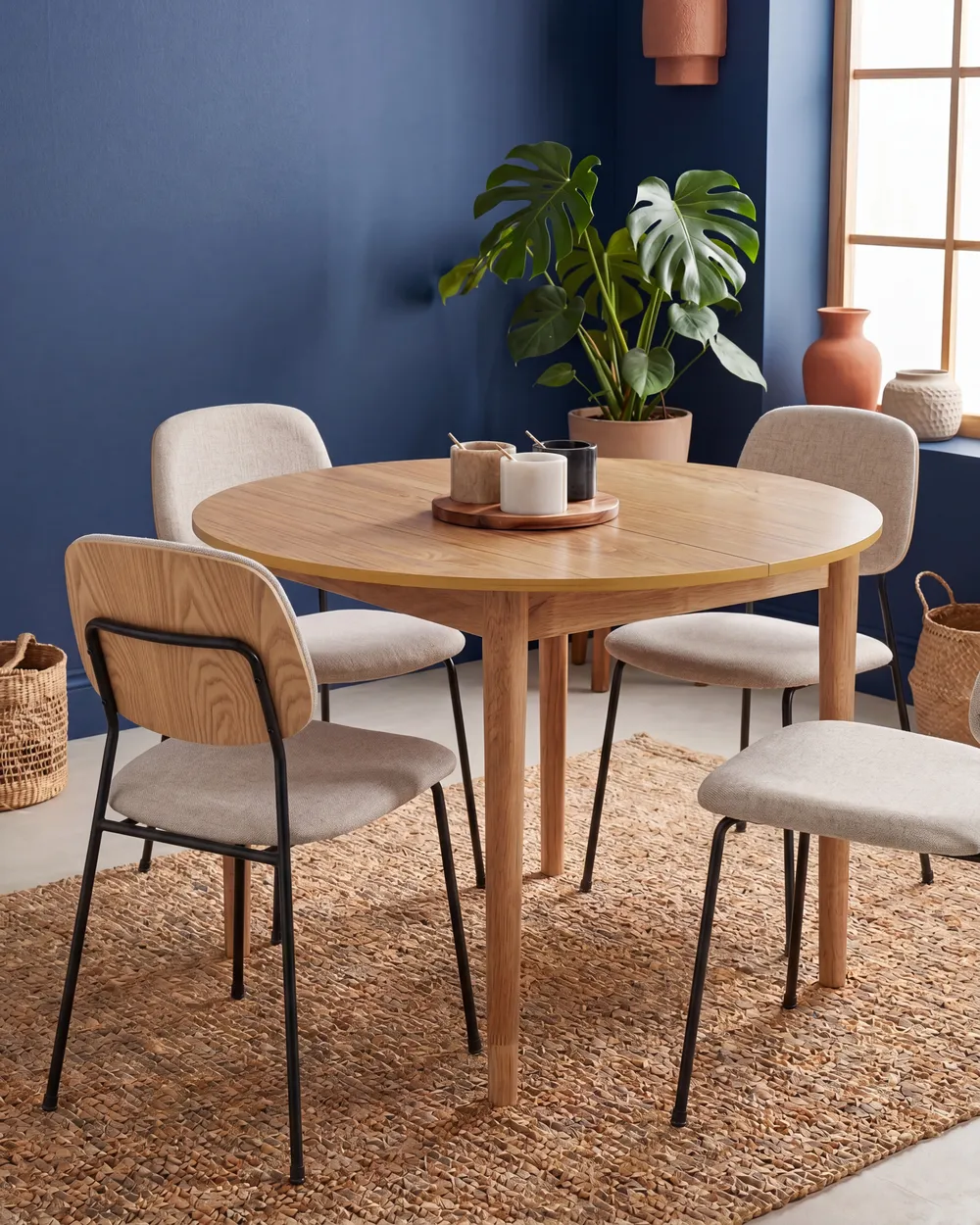 Set med 4 matstolar RILEY Ljusbeige_1109506