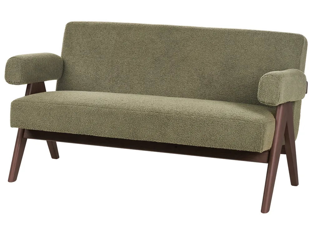 Soffa 2-sits TAMRE Bouclé Grön/ Mörkbrun_985233