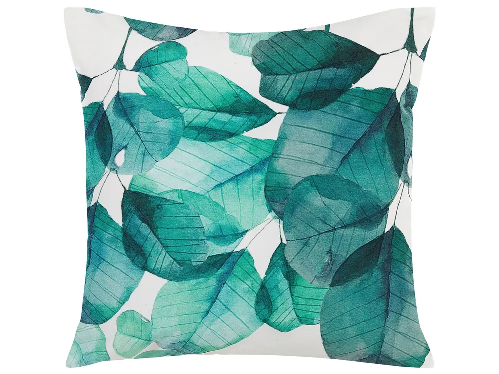 Ulkotyynysetti 2 kpl TREBBO Kasvikuvio 45 x 45 cm Sinivihreä_776248