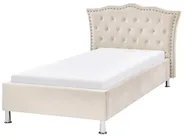 Bed Velvet METZ 90 x 200 cm (EU Single) Beige_861350
