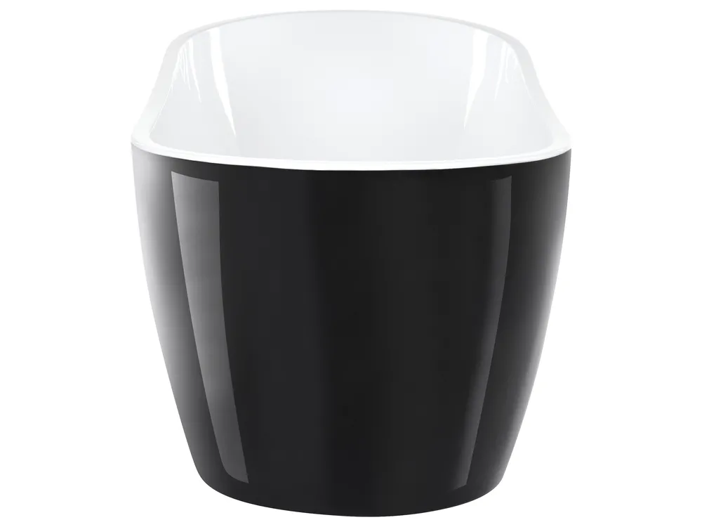 Freestanding Bathtub SOLARTE 1700 x 780 mm Black/ White_857582