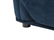 Soffa 3-sits LUVOS Sammet Mörkblå_970593