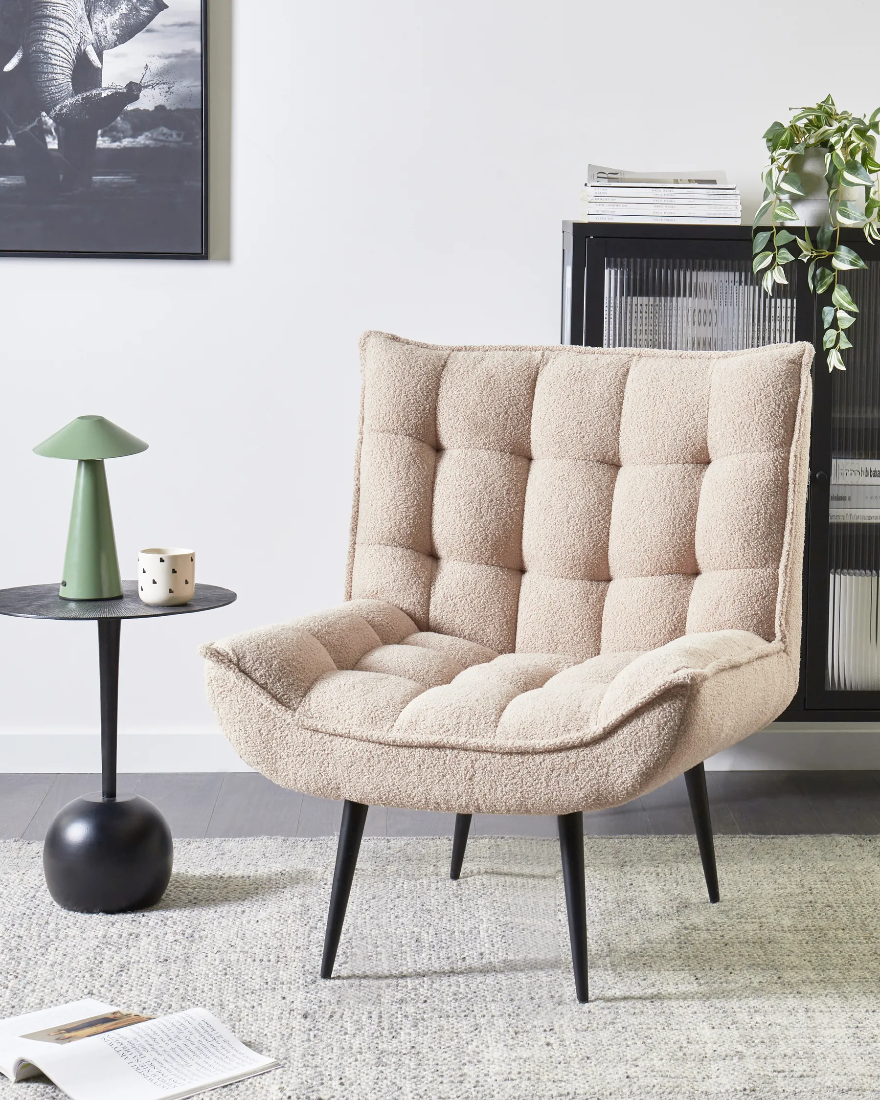 Armchair ALVESTA Boucle Beige_958777