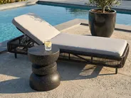 Side Table FALIRO 37 cm 37 cm Terrazzo Effect Black_1043474