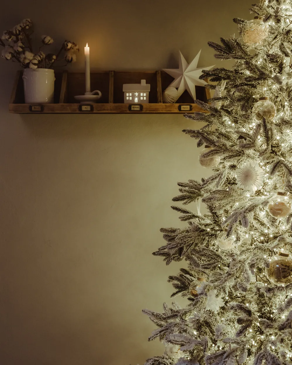 Joulukuusi luminen BASSIE 180 cm Valkoinen_846115