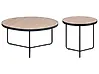 Set of 2 Coffee Tables MELODY Light Brown