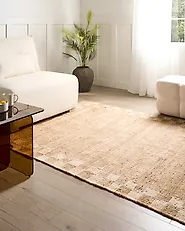 Rug BEED Light Beige 160 x 230 cm Jute_1173735