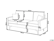 Soffa 3-sits GAVLE Konstläder Guldbrun_729859