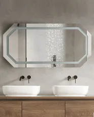 Badrumsspegel med LED LOCMARIAQUER 120 cm 60 cm Silver_837559
