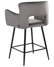 Set med 2 barstolar SANILAC Sammet Ljusgrå_1063712