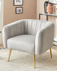 Armchair LACONIA Velvet Light Grey_871286