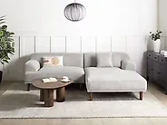 Corner Sofa HOLT Fabric Light Grey Left Hand_1174150