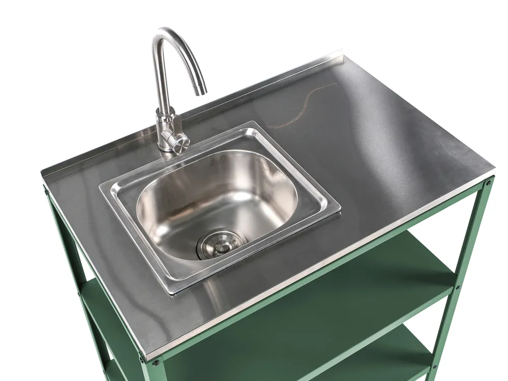 Outdoor Kitchen Island with Sink VILAMA Green_973792