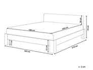 Bed Pine Wood ROYAN 180 x 200 cm (EU Super King) Light Brown_726537