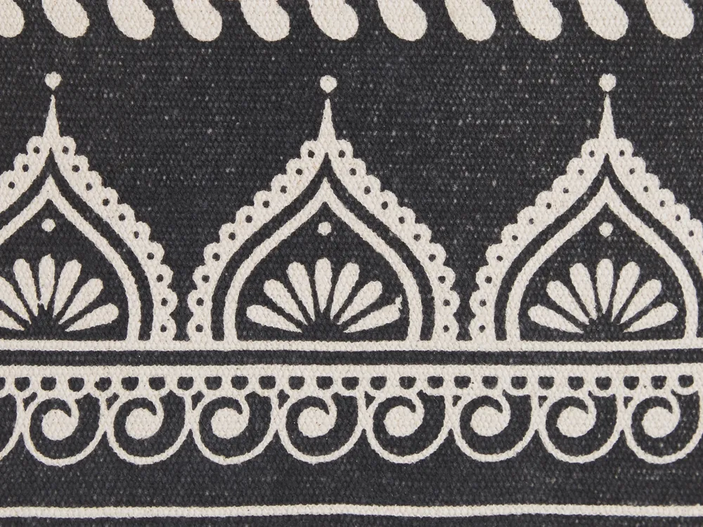 Set med 2 prydnadskuddar ATABAGI 45 x 45 cm Bomull Svart Orientaliskt tryck_802280