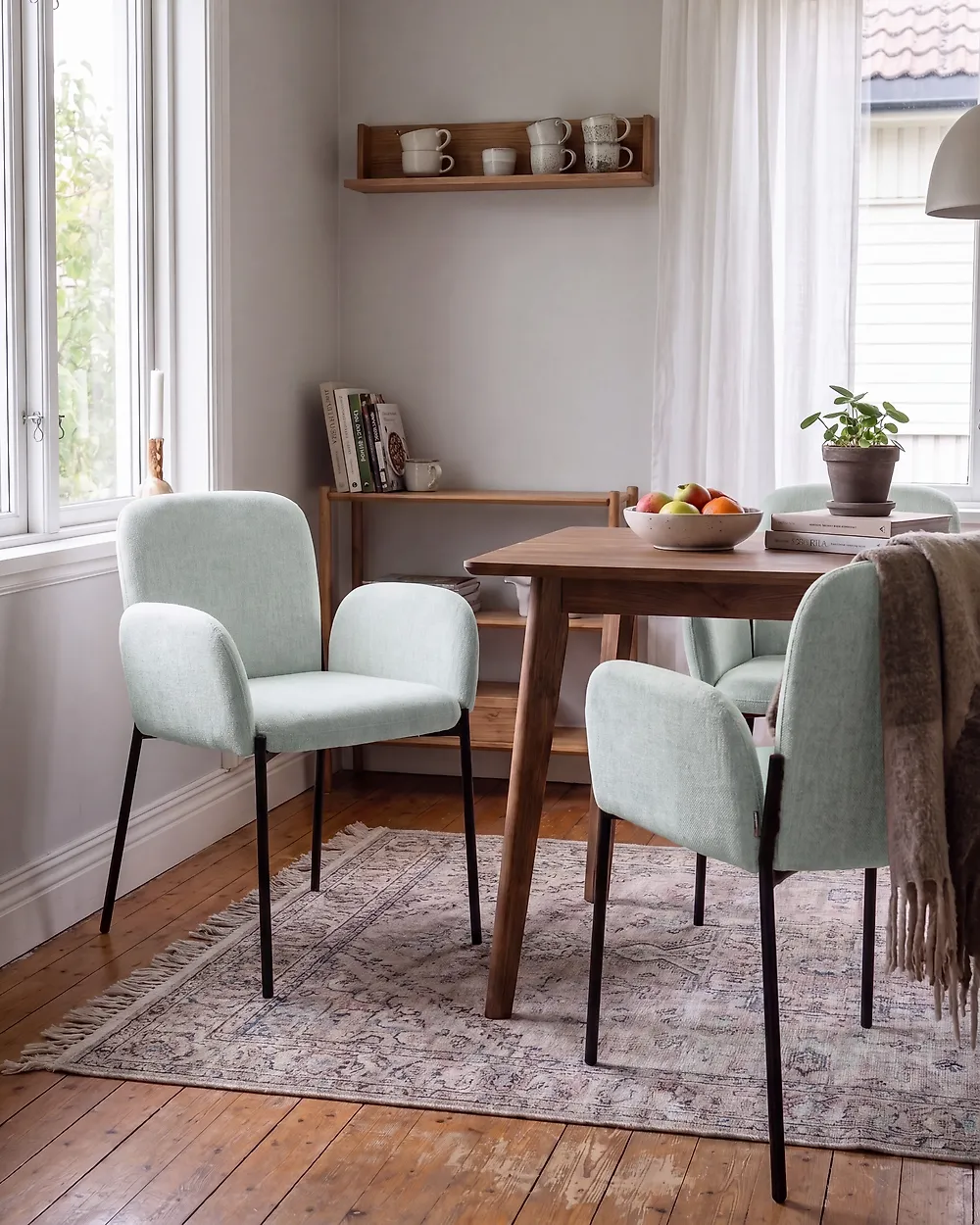 Set med 2 matstolar ALBEE Mintgrön_1175054