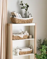 Set of 3 Baskets CAMPHA Wicker Natural_886148