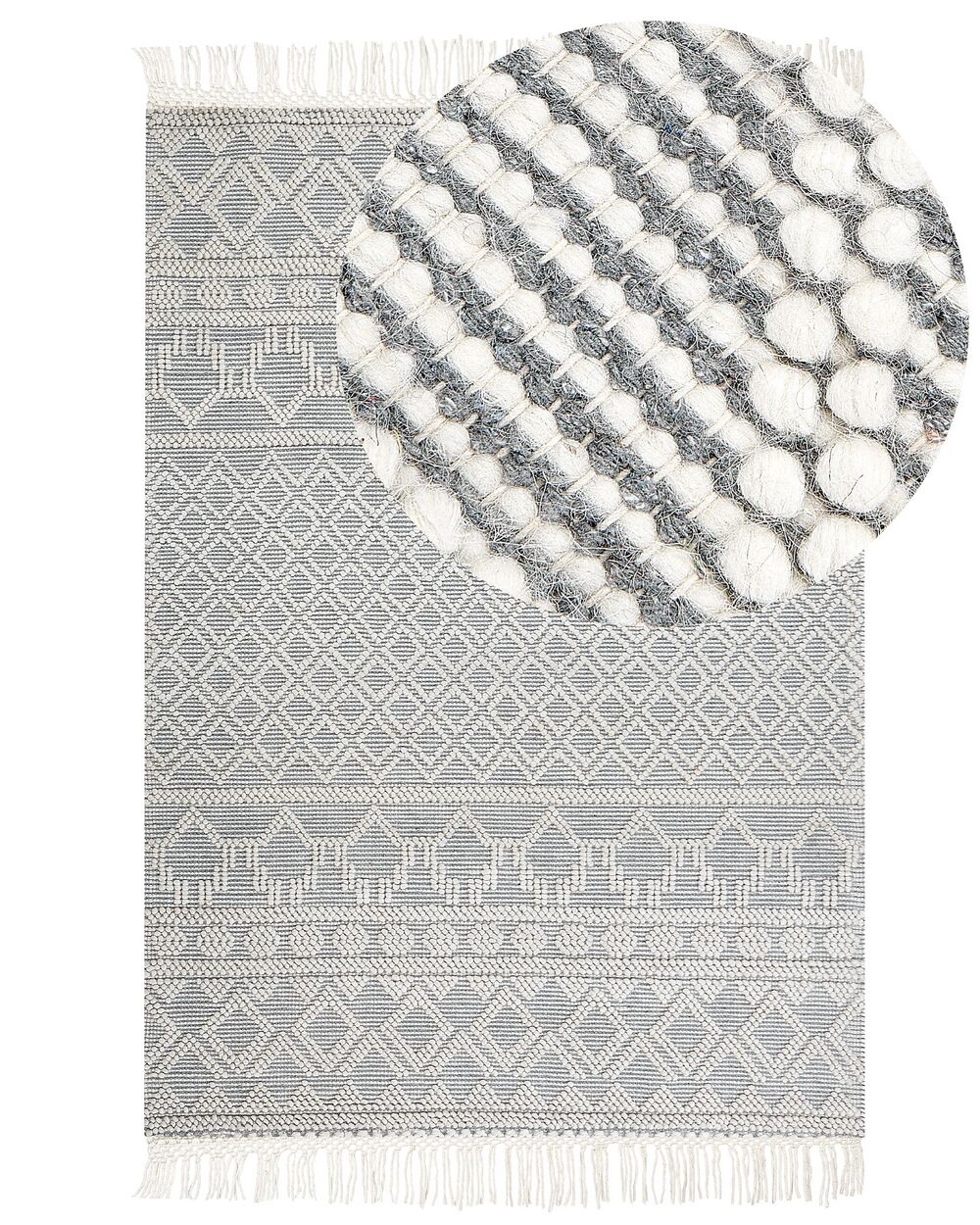 Matto SOLHAN Harmaa Beige 200 x 300 cm Villa