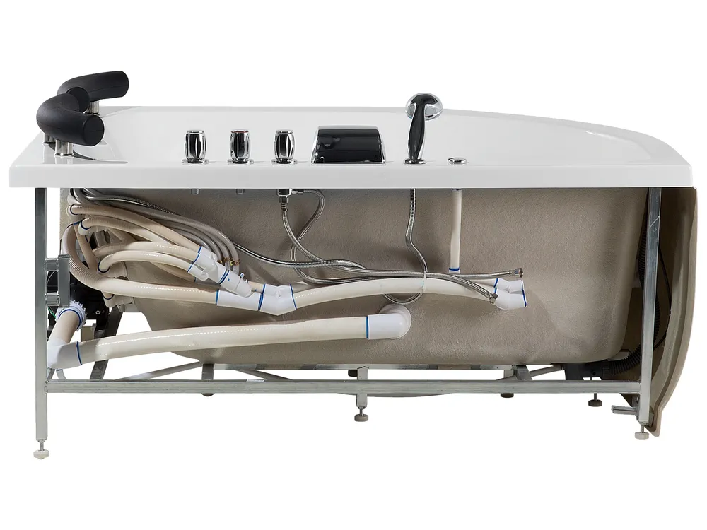 Corner Hot Tub with LED PARADISO 1580 x 1130 mm White Left Hand_680884