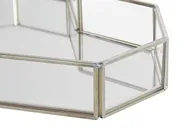 Decorative Tray Heart PONTIVY Glass Silver_788861