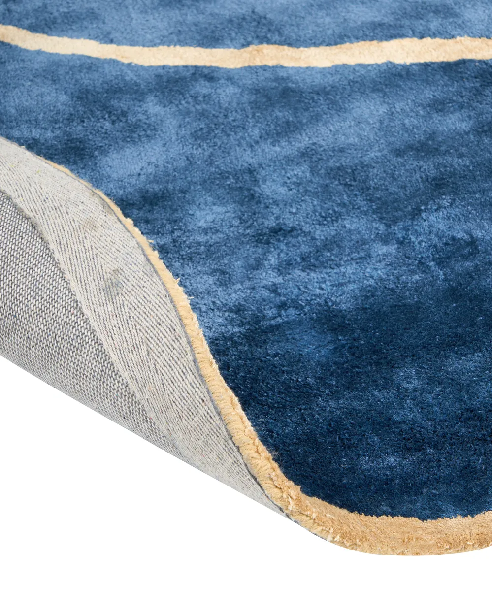 Rug KANRACH Navy Blue 200 x 200 cm Viscose_904049
