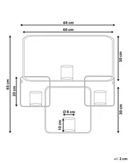 Seinäkynttelikkö PALAWAN 65 cm Metalli Musta_826511
