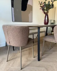 Ruokatuolisetti 2 kpl MINA II Buklee Vaaleanruskea_973862