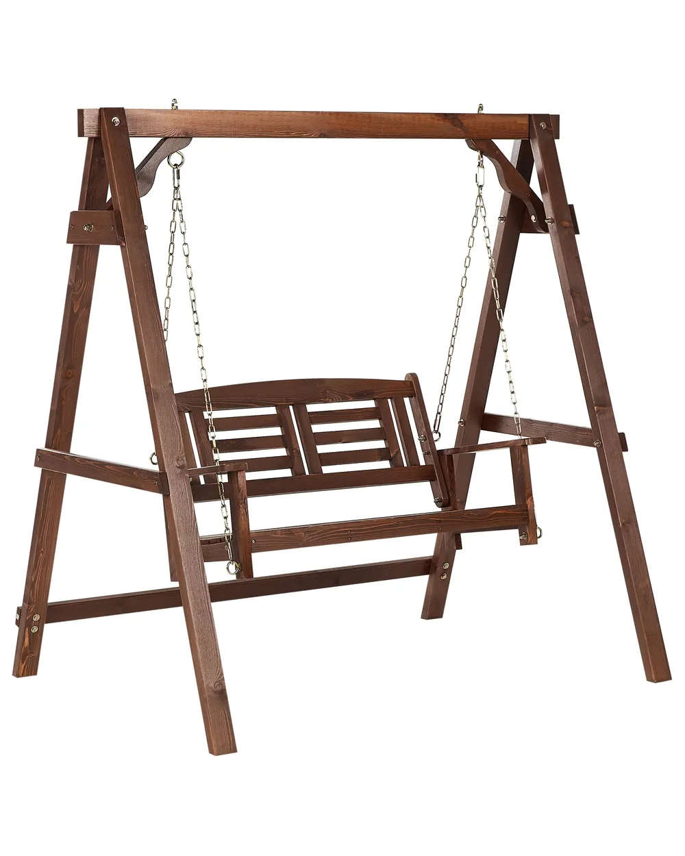 Patio Swing NERITO Spruce Wood Dark Brown