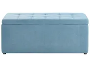 Storage Ottoman OREM Fabric 100 cm Blue_1058927