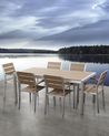 Set of 6 Garden Chairs VERNIO Brown