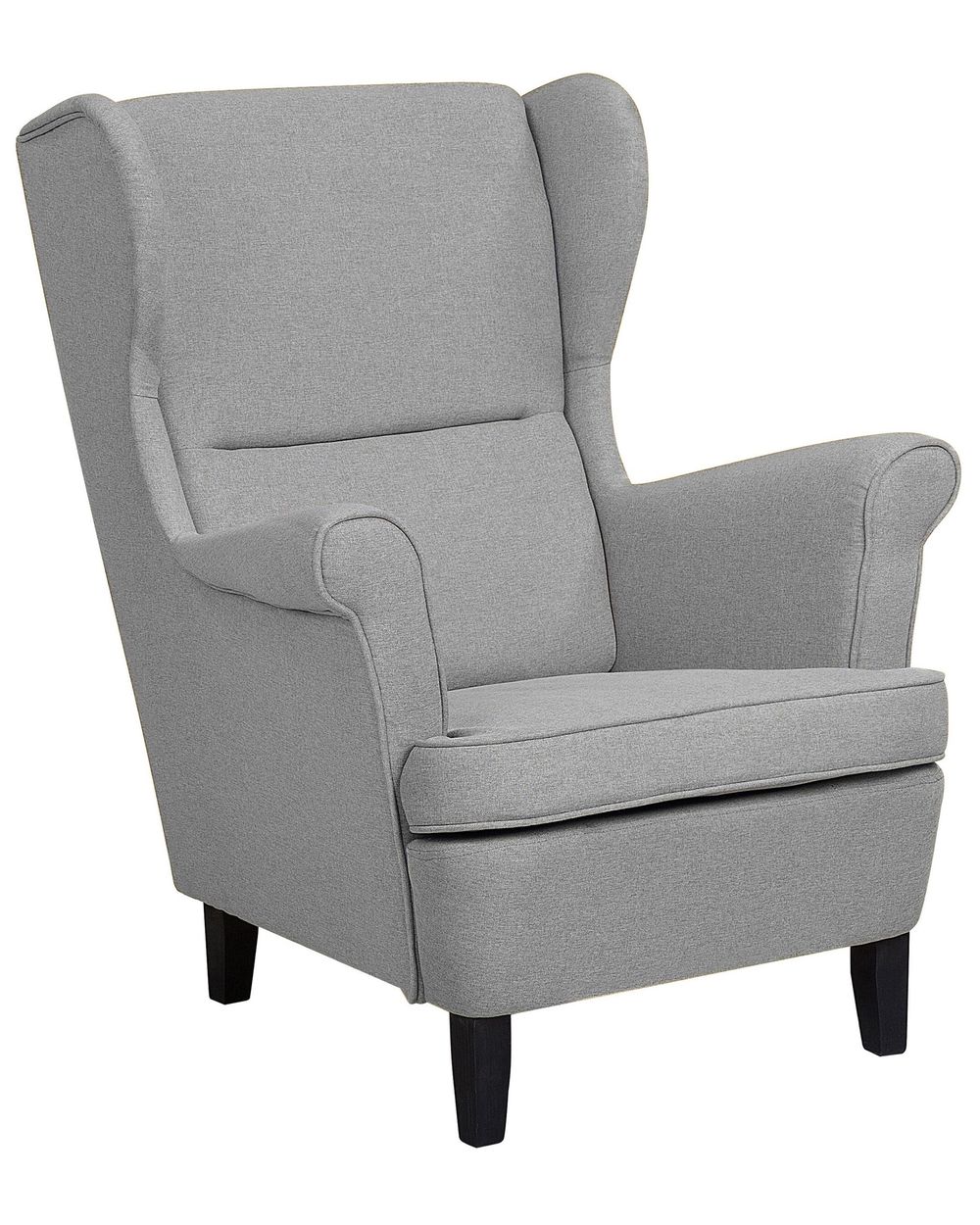 Wingback Chair ABSON Fabric Grey