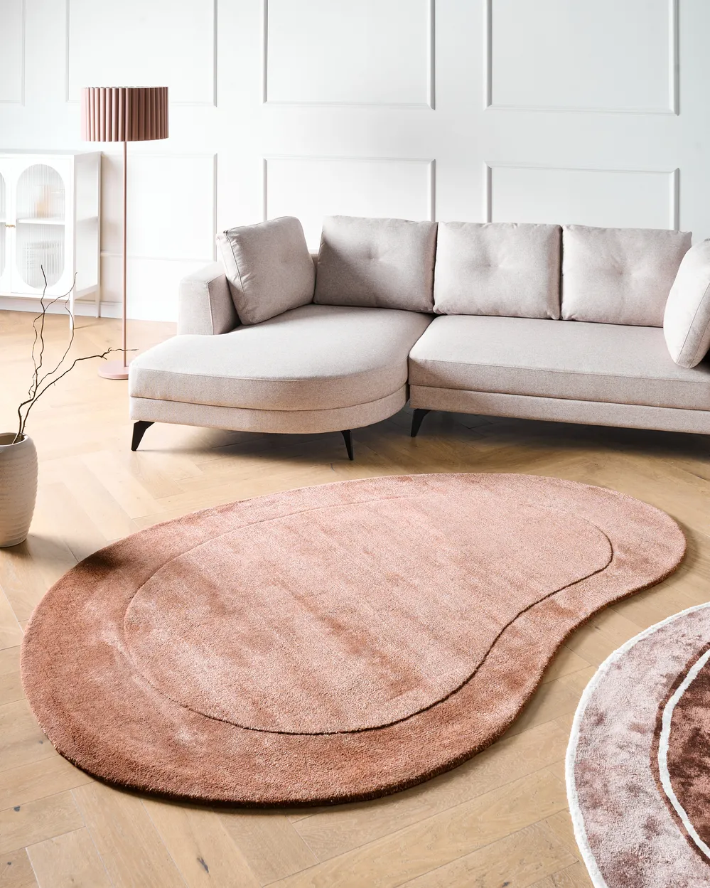 Rug MASSO Golden Brown 160 x 230 cm Viscose