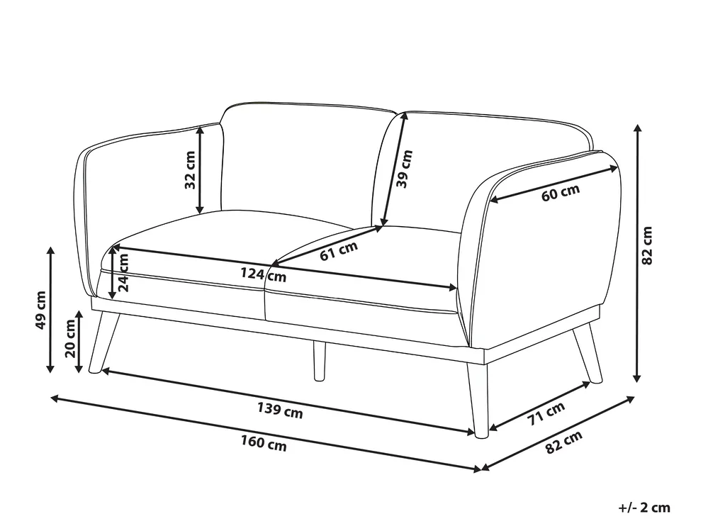 Soffa 2-sits LJUNG Blå_1077582
