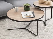 Sohvapöytäsetti 3 kpl MELODY Vaaleanruskea_744266