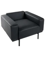 Armchair SOVIK Faux Leather Black_1041260