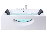 Corner Hot Tub with LED HAWES 1800 x 900 mm White_1033733
