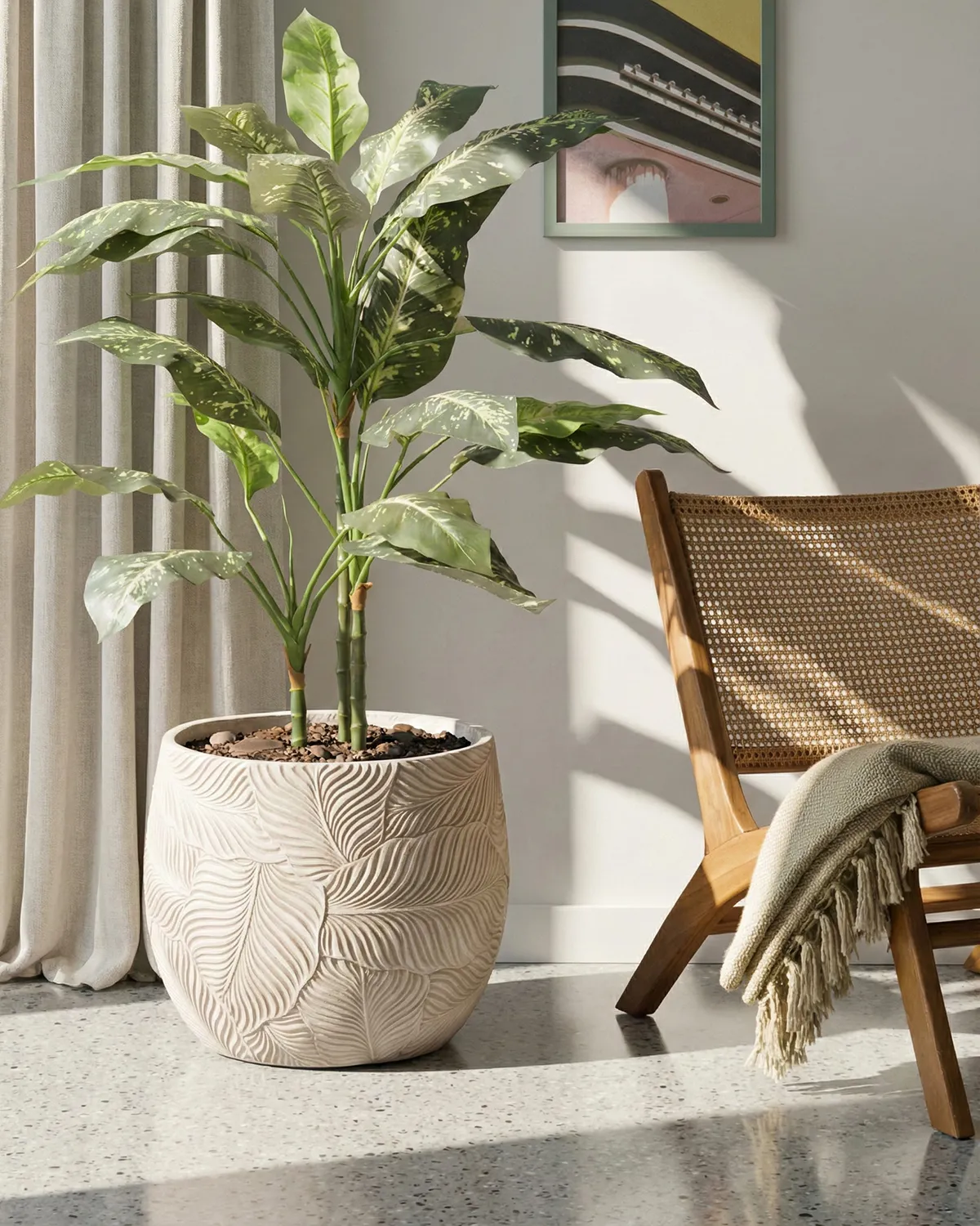 Blomkruka BAIYUN 47 cm Ljusbeige_1049762