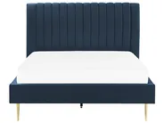 Bed Velvet MARVILLE 140 x 200 cm (EU Double) Dark Blue_835957