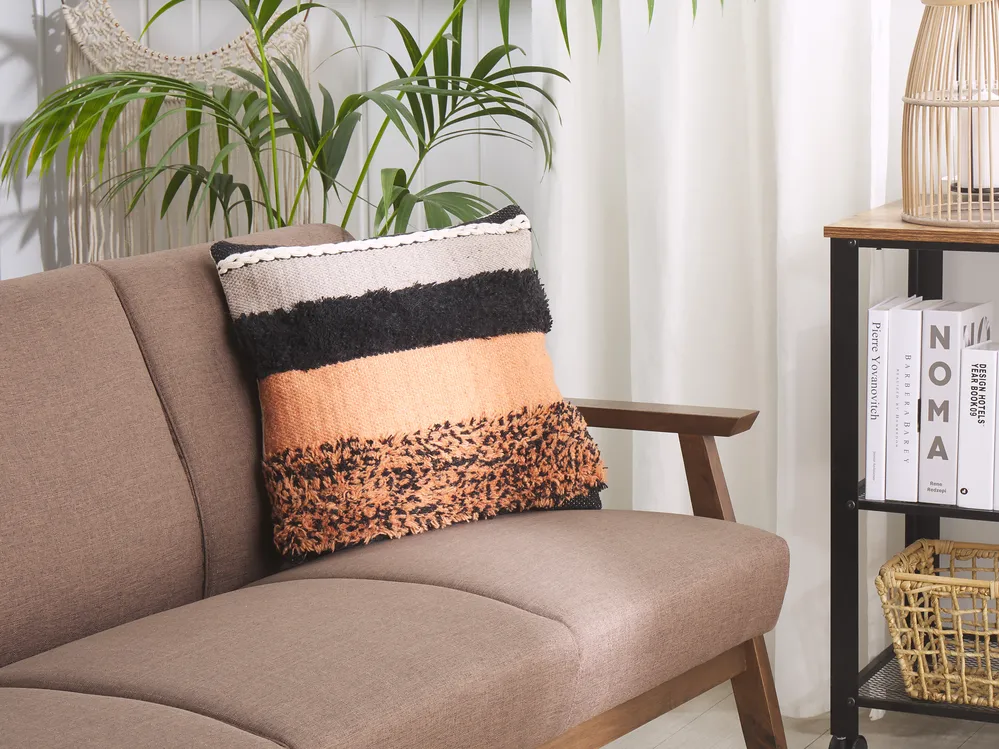 Throw Cushion MIHALGAZI 45 x 45 cm Cotton Multicolour Striped_849366